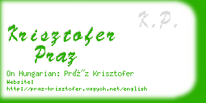 krisztofer praz business card